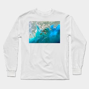 Hong Kong and Macao, satellite image (C003/5654) Long Sleeve T-Shirt